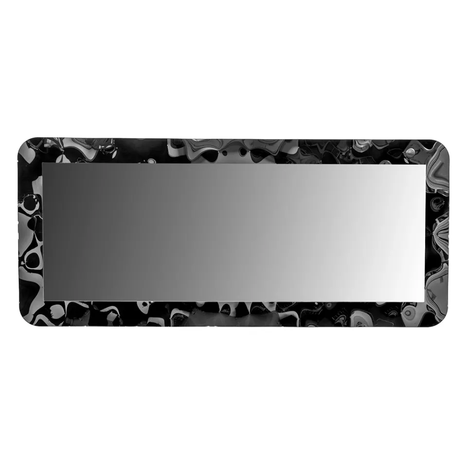 Pasqyrë e lakuar prej xhami me efekt lëngu dhe ndriçim prapa - Excelsior Viadurini