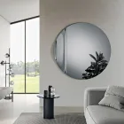 Pasqyrë prej qelqi të shkrirë me valë, e prodhuar në Itali - Candida Viadurini