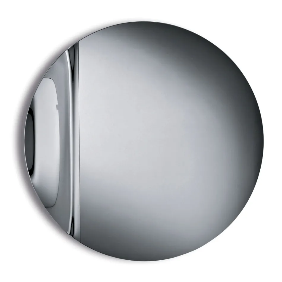 Pasqyrë prej qelqi të shkrirë me valë, e prodhuar në Itali - Candida Viadurini