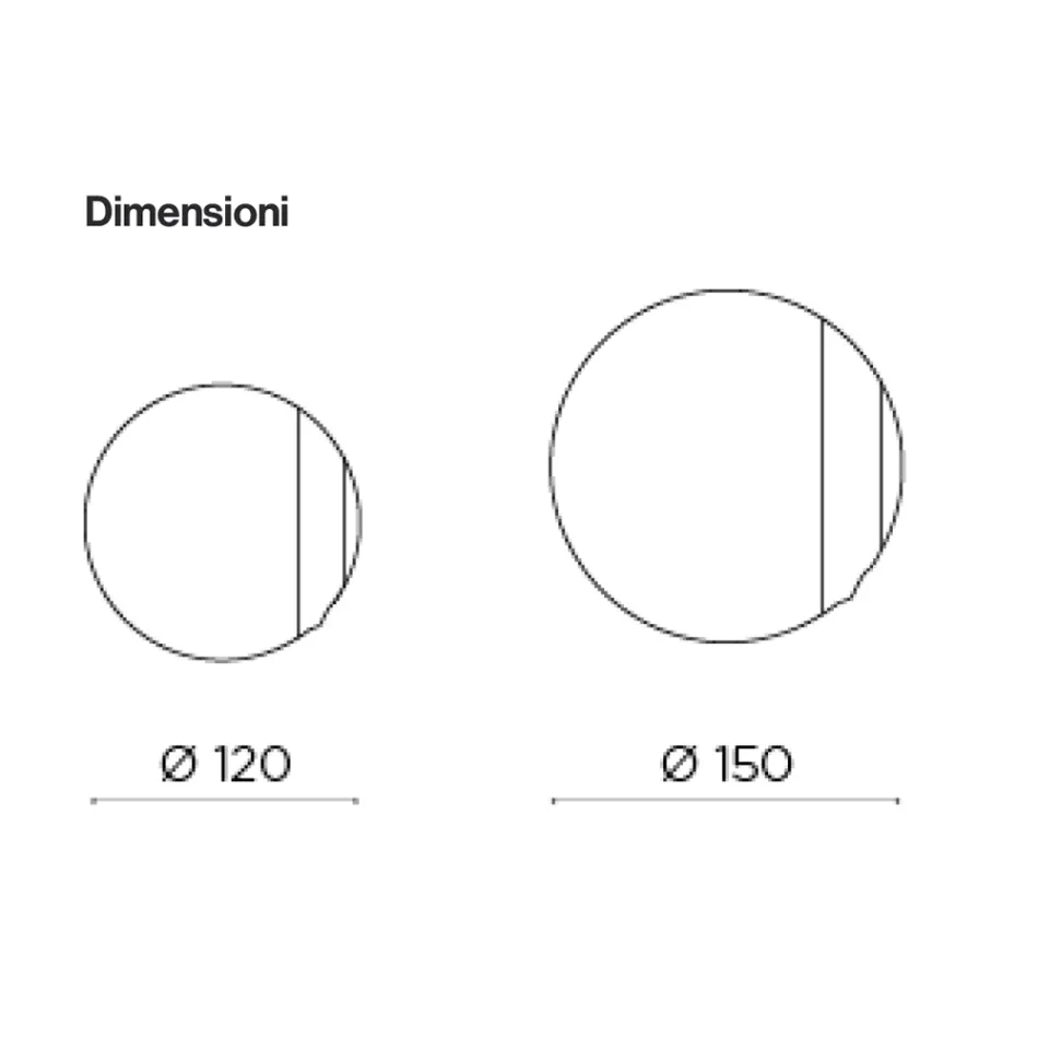 Pasqyrë prej qelqi të shkrirë me valë, e prodhuar në Itali - Candida Viadurini