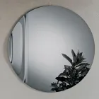 Pasqyrë prej qelqi të shkrirë me valë, e prodhuar në Itali - Candida Viadurini