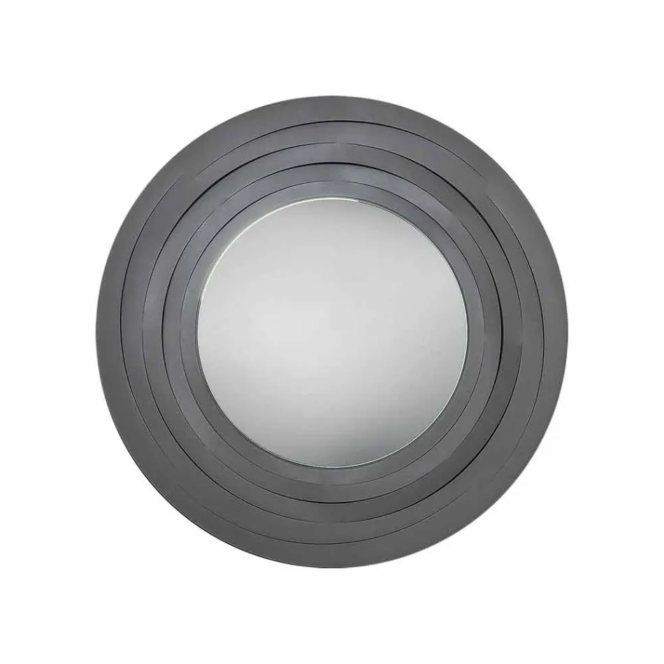 Pasqyra moderne rrethore e murit në hekur me ngjyrë të bërë në Itali - Oregano Viadurini