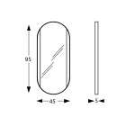 Pasqyrë ovale e banjës me drita anësore Prodhuar në Itali - Albert Viadurini
