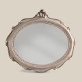 Pasqyrë ovale e stilit klasik në dru të bardhë Prodhuar në Itali - Firence