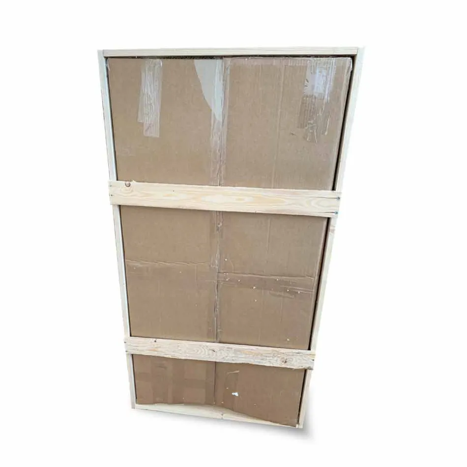 Pasqyrë Muri me Ndriçim LED, Kornizë Çeliku Prodhuar në Itali - Tundra Viadurini