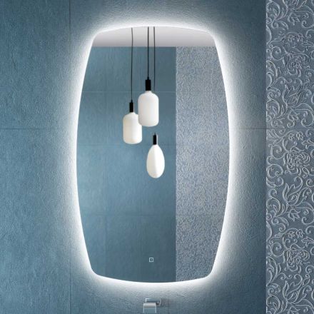Pasqyrë rrethuese LED me ndriçim të pasëm Made in Italy - Sleep Viadurini