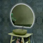 Pasqyrë me ndriçim nga prapa me shirit LED të vazhdueshëm në mur - Excelsior Viadurini