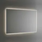 Pasqyrë banjo me ndriçim me kornizë me rërë të prodhuar në Itali - Floriana Viadurini