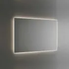 Pasqyrë banjo me ndriçim me kornizë me rërë të prodhuar në Itali - Floriana Viadurini