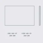 Pasqyrë muri me ndriçim me kornizë çeliku prodhuar në Itali - Tundra Viadurini