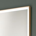 Pasqyrë muri drejtkëndëshe Kornizë metali me ngjyra të ndryshme dhe dritë të udhëhequr - Renga Viadurini
