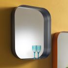 Pasqyrë drejtkëndëshe e rrumbullakosur, kornizë metalike prodhuar në Itali - Alexandra Viadurini
