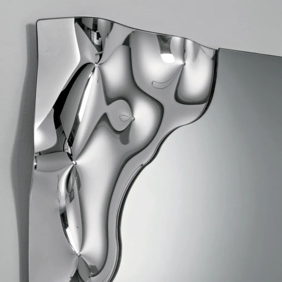 Pasqyrë Drejtkëndëshe me Kënd në Xham të Shkrirë Prodhuar në Itali - Adelinda Viadurini