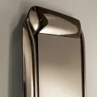 Pasqyrë Drejtkëndëshe me Kornizë Kristal të Derdhur Prodhuar në Itali - Belinda Viadurini