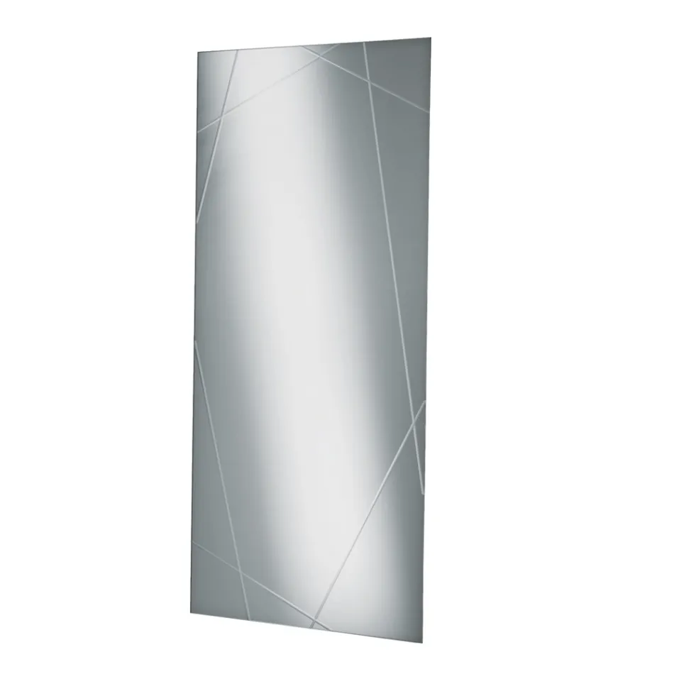 Pasqyrë Drejtkëndëshe me Gdhendje me Lazer Prodhuar në Itali - Alberta Viadurini