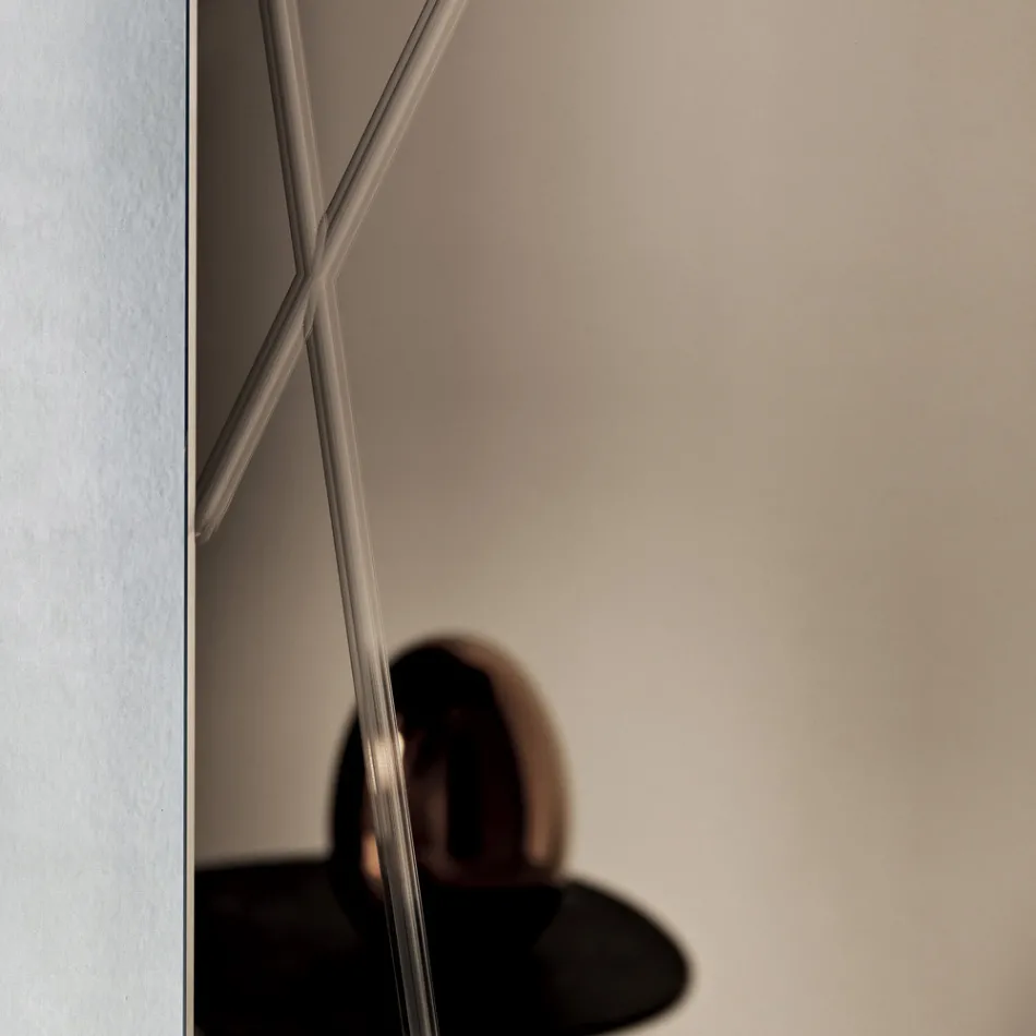 Pasqyrë Drejtkëndëshe me Gdhendje me Lazer Prodhuar në Itali - Alberta Viadurini