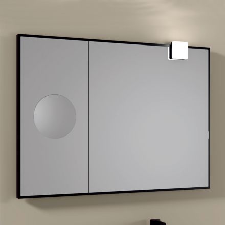Pasqyrë drejtkëndëshe druri dhe pasqyrë zmadhuese Prodhuar në Itali - Curie Viadurini