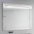 Pasqyrë banjo moderne Dedalo me kornizë xhami të prerë, H120xL120 cm