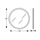 Pasqyrë e rrumbullakët me ndriçim të integruar LED Prodhuar në Itali - Vinci Viadurini