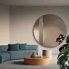 Pasqyrë e rrumbullakët me rrjetë të integruar, e prodhuar në Itali - Brigitta Viadurini