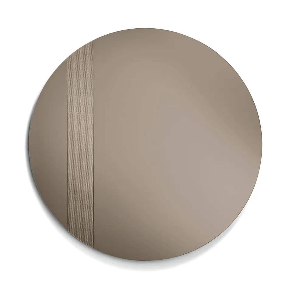 Pasqyrë e rrumbullakët me rrjetë të integruar, e prodhuar në Itali - Brigitta Viadurini