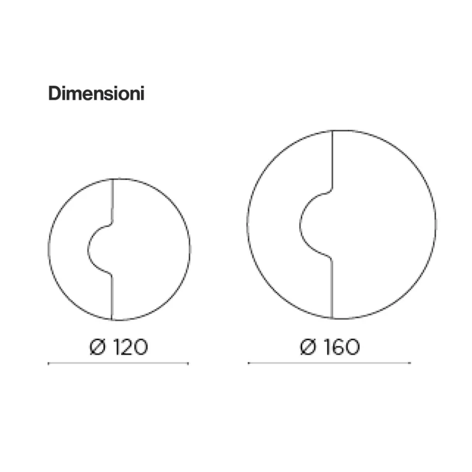 Pasqyrë e rrumbullakët muri me rrjetë të integruar, e prodhuar në Itali - Annabella Viadurini