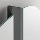 Pasqyrë muri e rrumbullakët me prerje qendrore V që ndan panelet - shpirt Viadurini