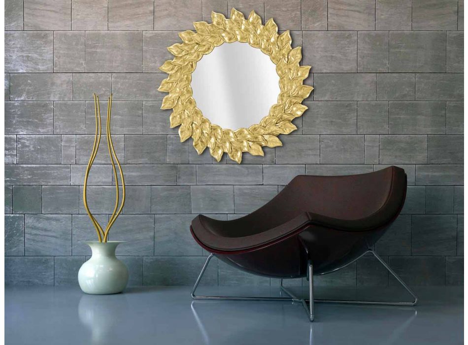 Dizajn Modern Pasqyrë Muri e Rrumbullakët me Kornizë Hekuri - Seneca Viadurini
