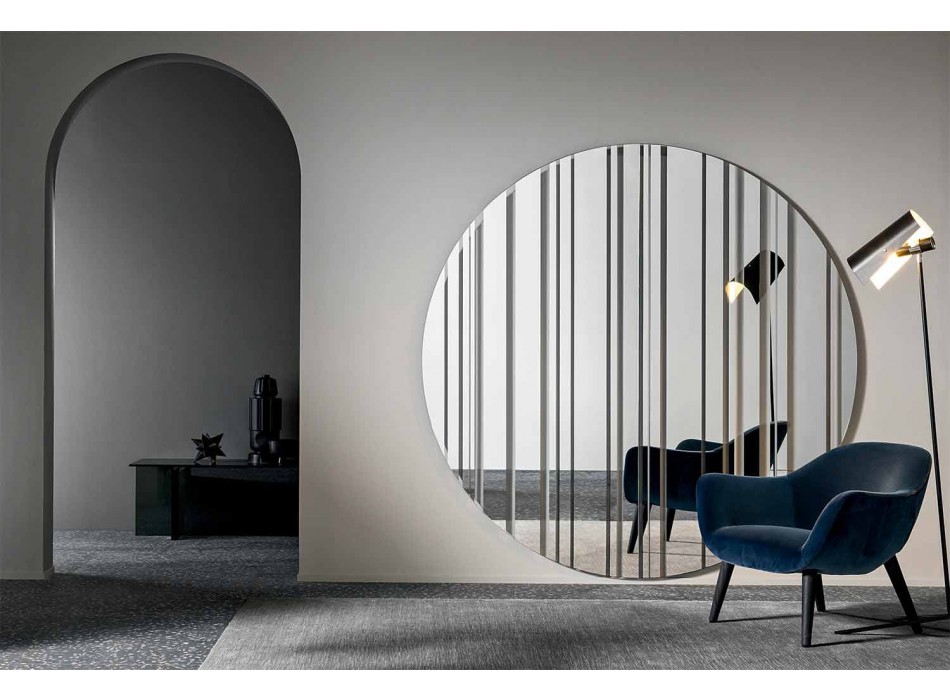 Pasqyra e murit të rrumbullakët Ø200 Made in Italy Design - Koriander Viadurini