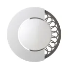 Pasqyrë e rrumbullakët hekuri me dekorim anësor Prodhuar në Itali - dry Viadurini