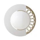 Pasqyrë e rrumbullakët hekuri me dekorim anësor Prodhuar në Itali - dry Viadurini