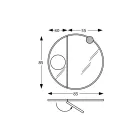 Pasqyrë e rrumbullakët prej druri dhe pasqyrë zmadhuese Prodhuar në Itali - Marie Viadurini