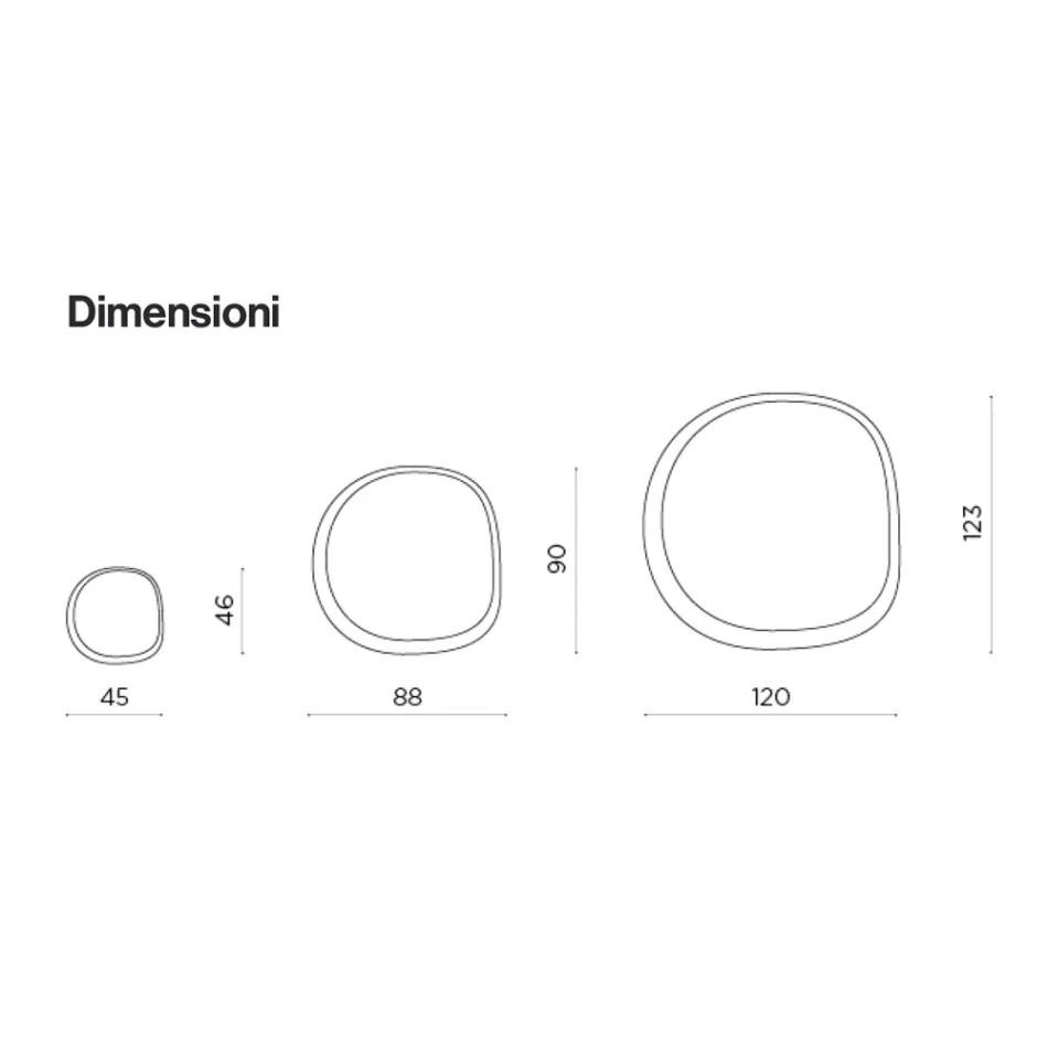 Pasqyrë me formë të bërë nga dy panele xhami të mbivendosura, e prodhuar në Itali - Alida Viadurini