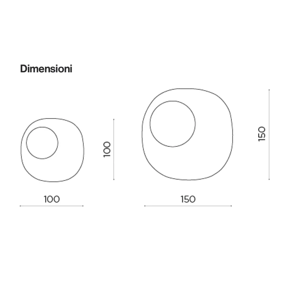 Pasqyrë me Formë me Shtesë Qelqi të Valëzuar Prodhuar në Itali - Adalberta Viadurini