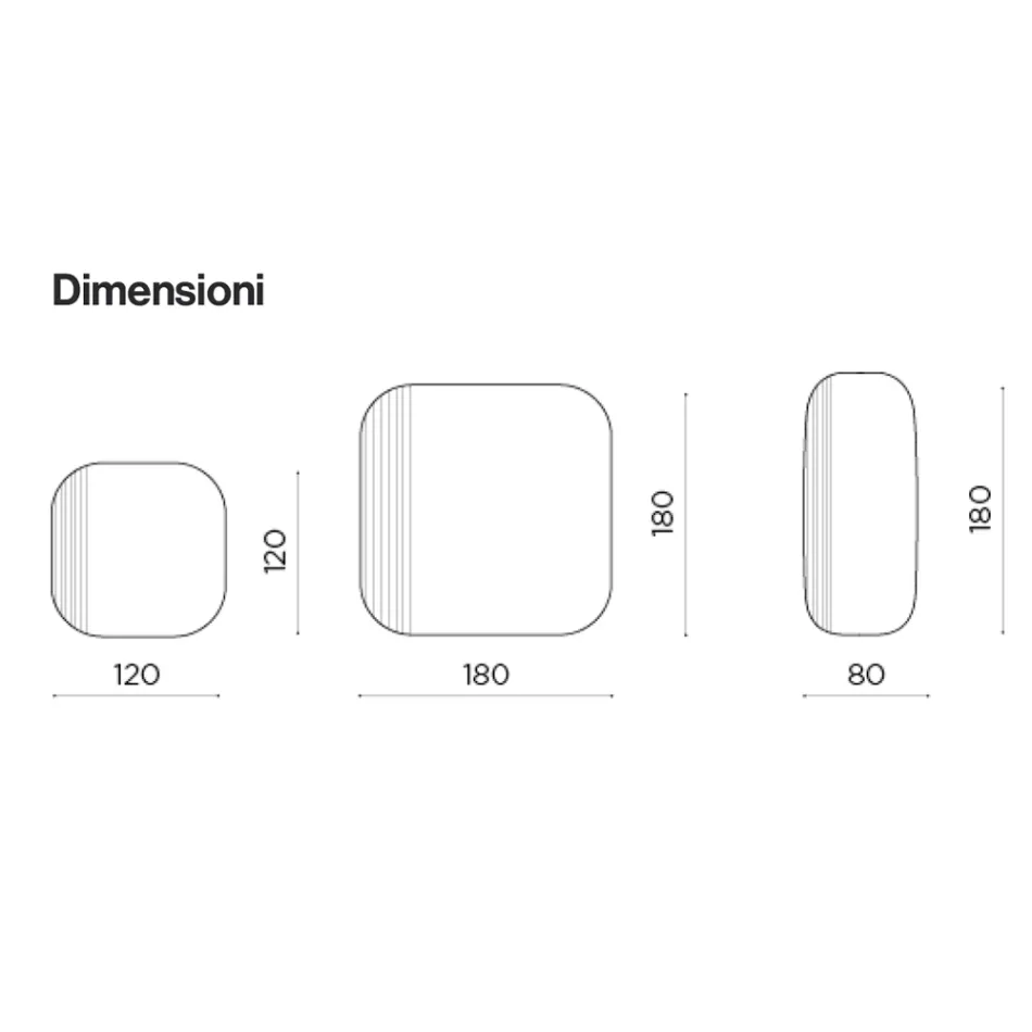 Pasqyrë me Formë me Shtresë me Vija Prodhuar në Itali - Alessia Viadurini