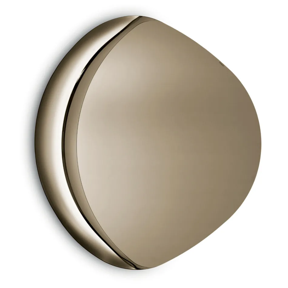 Pasqyrë në formë Abigaille me gjysmë-kornizë në xham të shkrirë, e prodhuar në Itali Viadurini