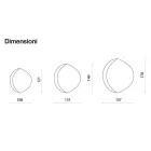 Pasqyrë në formë Abigaille me gjysmë-kornizë në xham të shkrirë, e prodhuar në Itali Viadurini