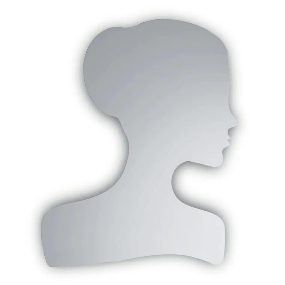 Pasqyrë në formë me fytyrën e një gruaje, e prodhuar në Itali - Brunilde Viadurini