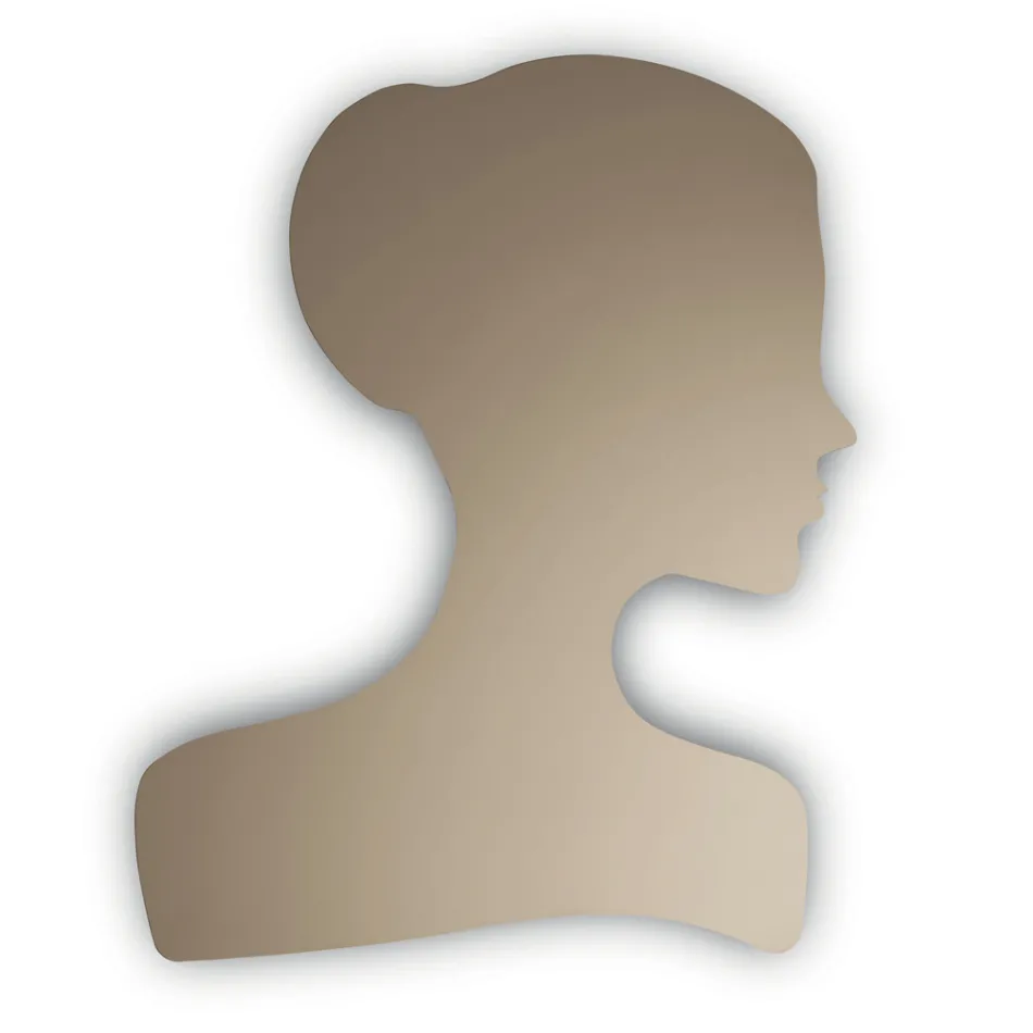 Pasqyrë në formë me fytyrën e një gruaje, e prodhuar në Itali - Brunilde Viadurini