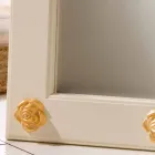 Pasqyrë vertikale dyshemeje/muri me dekorime Abel, e punuar me dorë Viadurini