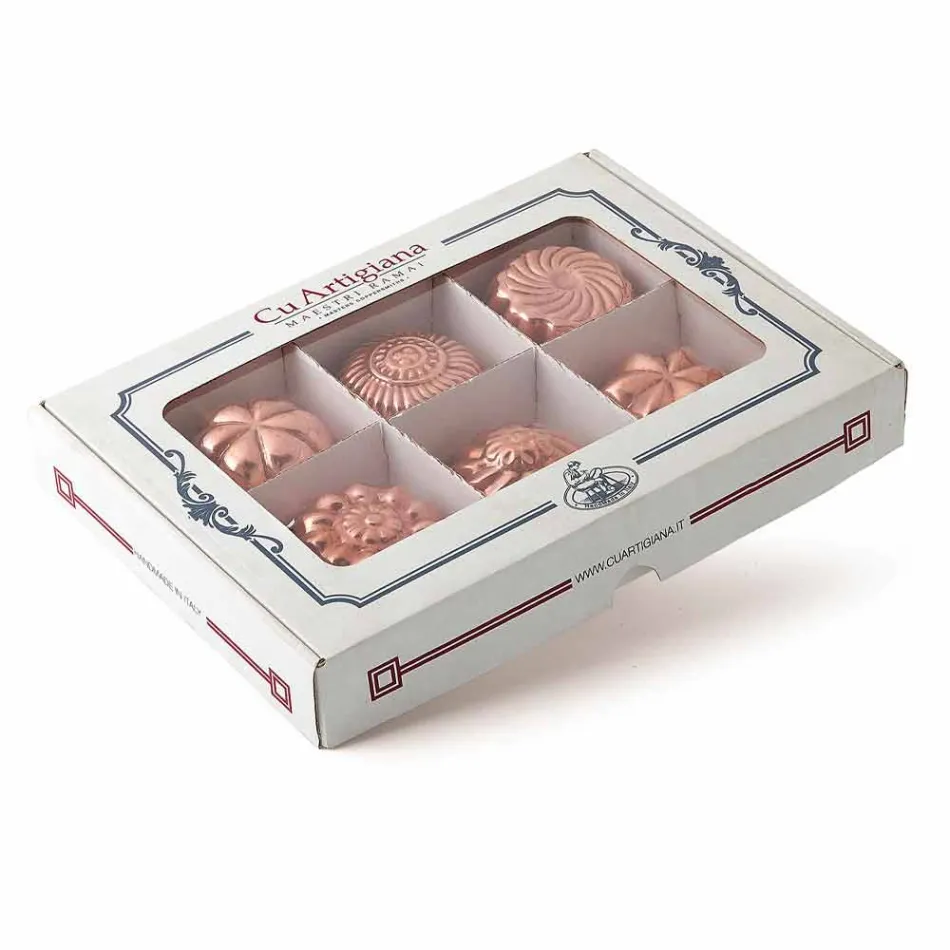 Moulds të ëmbëlsirave të bakrit të konservuar me dorë, Dizajn i përzier 6 copë - Giandaniele Viadurini