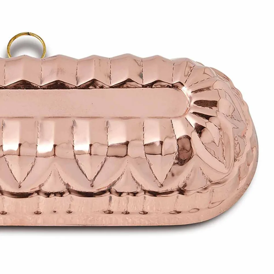 Mould Oval Plumcake në Bakër i konservuar me dorë 30x11 - Gianclaudio Viadurini