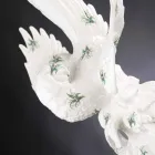 Figurinë qeramike në formë Parrot, punuar me dorë në Itali - Pagallo Viadurini