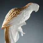 Figurinë e punuar me dorë Qeramike në formë Parrot Prodhuar në Itali - Pagallo Viadurini