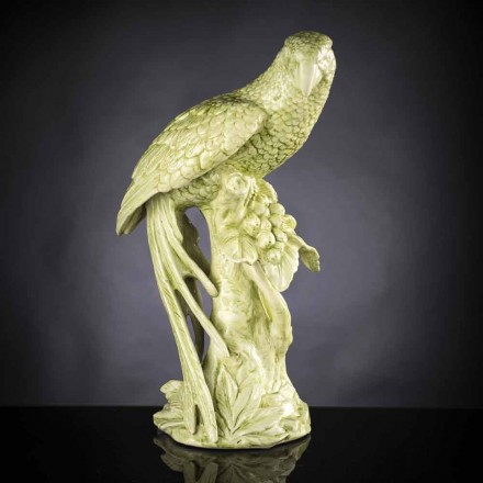 Figurinë e punuar me dorë Qeramike në formë Parrot Prodhuar në Itali - Pagallo Viadurini