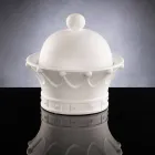 Figurinë dekorative në dorë të bardhë qeramike prodhuar në Itali - Mbretëresha Viadurini