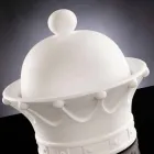 Figurinë dekorative në dorë të bardhë qeramike prodhuar në Itali - Mbretëresha Viadurini