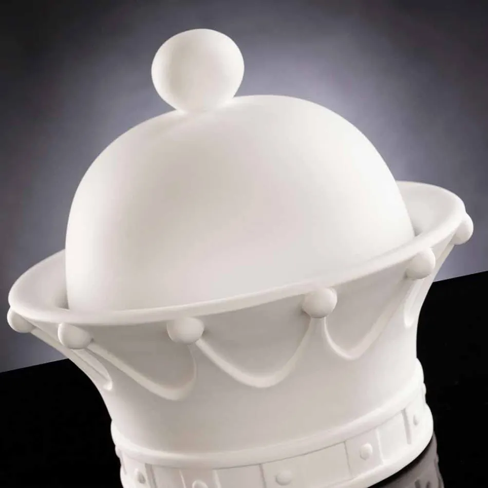 Figurinë dekorative në dorë të bardhë qeramike prodhuar në Itali - Mbretëresha Viadurini