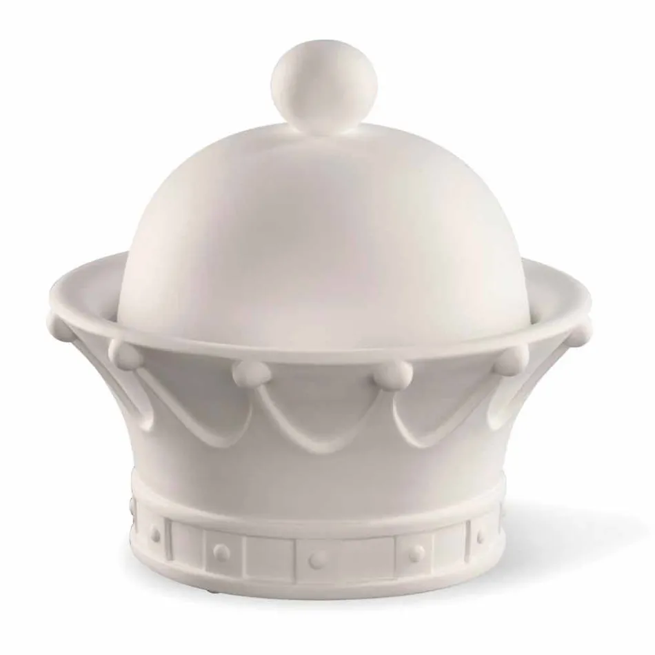 Figurinë dekorative në dorë të bardhë qeramike prodhuar në Itali - Mbretëresha Viadurini