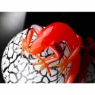 Figurinë dekorative qelqi në formën e vezës me Gecko prodhuar në Itali - Huevo Viadurini